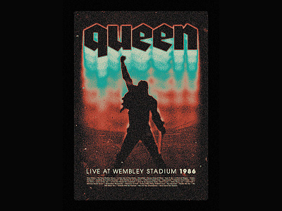 Queen design graphic art graphic design lettering music poster poster design poster print queen type typography