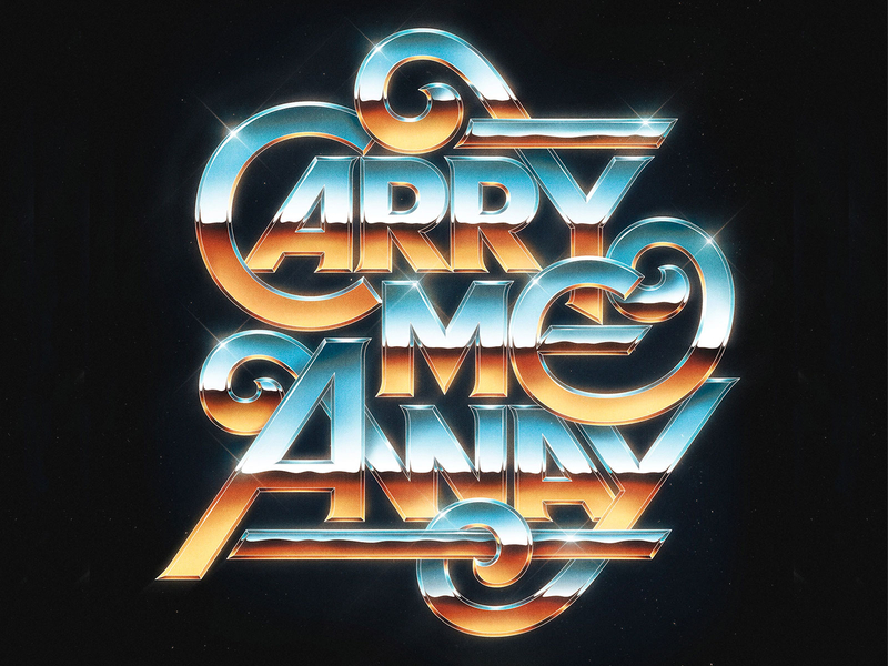 Carry Me Away 80s art chrome type desert chrome design drawing eighties illustration lettering type typography