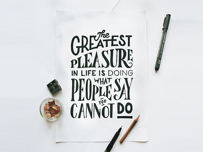 The Greatest Pleasure art design draw drawing handlettering handmade letter lettering type typography