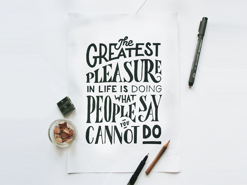 The Greatest Pleasure type typography lettering handlettering letter handmade drawing draw art design