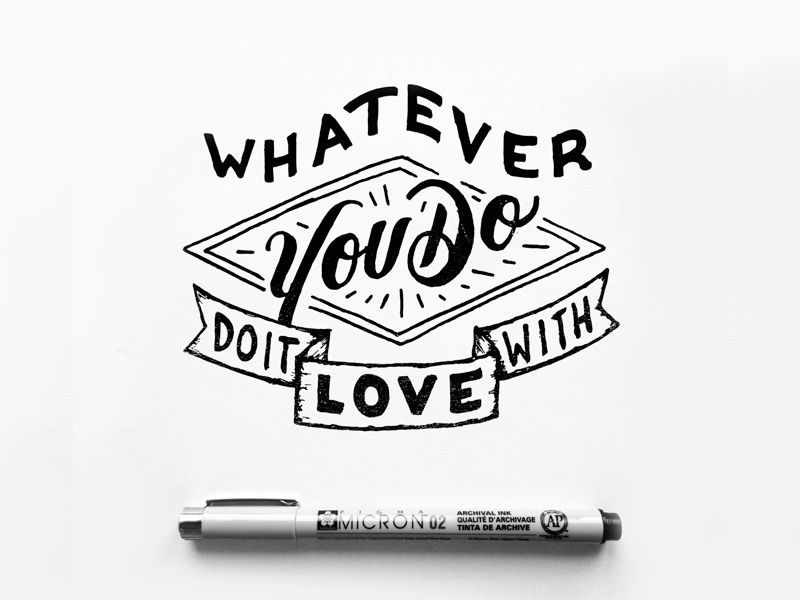 Do it with love type typography lettering handlettering letter handmade drawing draw art design
