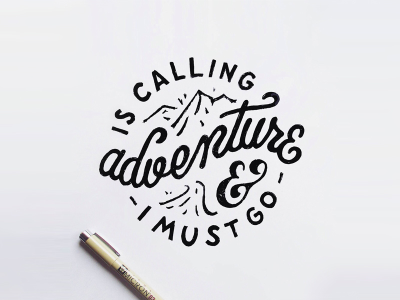 Adventure type typography lettering handlettering letter handmade drawing draw art design