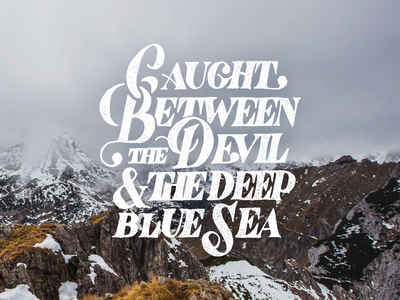 Devil & the Sea art design drawing lettering serif type typography work