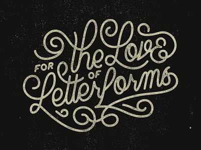 For the love of letterforms