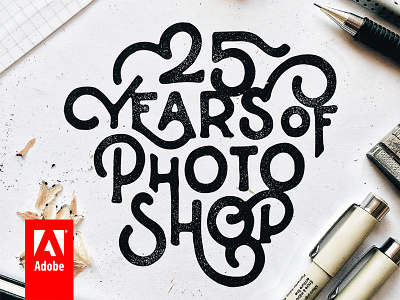 25 Years of Photoshop design hand lettering lettering script type typography