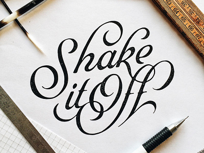 Shake It Off design hand lettering lettering script type typography