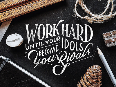 Rivals design hand lettering lettering script type typography