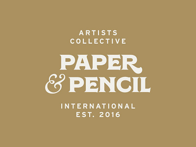 Paper & Pencil brand branding identity logo logo design vintage