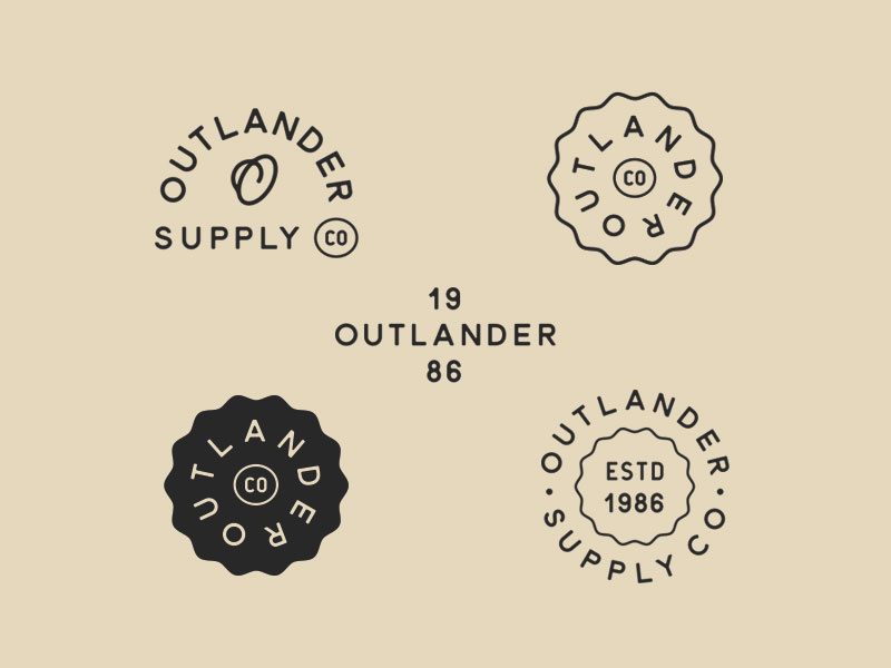 Outlander Supply Co. - Variations brand identity vintage logo design logo branding