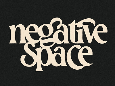 Negative Space handlettering lettering letters lockup logotype type typography