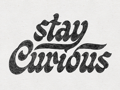 Stay Curious art design drawing hand lettering type design handlettering handmade illustration letter lettering script sketch type typography