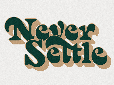 Never Settle art design handlettering lettering letters serif type type type design typeface typography