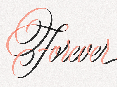 Forever art design handlettering illustration lettering letters ribbon script type typography