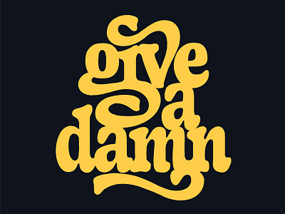 Give A Damn design drawing hand lettering handlettering handmade lettering letters mark van leeuwen type type design typeface typography vintage