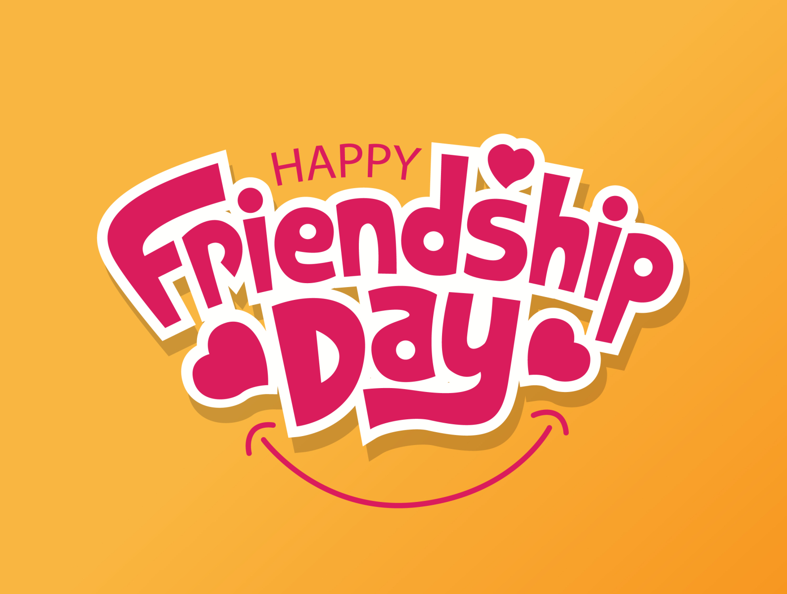 Happy Friendship day typography colorful vector illustration. by Ashek ...