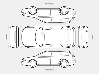 Vehicle Condition Diagram car condition illustration listers group outline svg vehicle