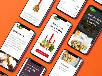 Panzani.cz design food goods graphic design mobile responsive ui user experience user interface ux visual design web web design website