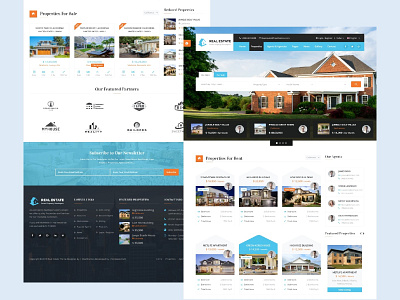 Real Estate, Property & Homes Sale-Landing Page Design