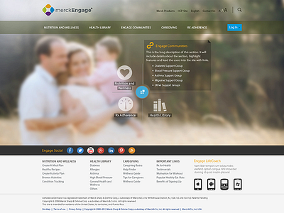 Merck clean insurance merckengage ui design website