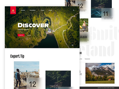 Concept for Switzerland tourism website