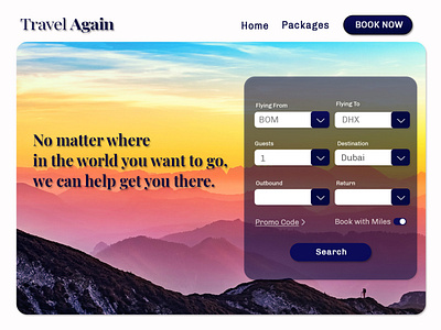 Tours & Travel Website UI design