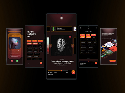 Emotsi Music music app uidesign uiux user experience user interface design userinterface ux