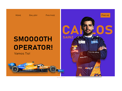 Carlos Sainz : Smoooth Operator! carlos sainz formula 1 ux uxdesign uxui web design web designer website design