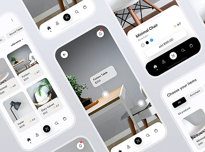 FORLORN - Furniture android augmented reality catalog ecommerce editorial fashion flat future ios minimalistic mobile navbar navigation store technology typography web