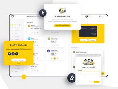 E-wallet Platform bitcoin business card crypto currency dashboard dollar finance finance business finances illustraion layout managment navigation service