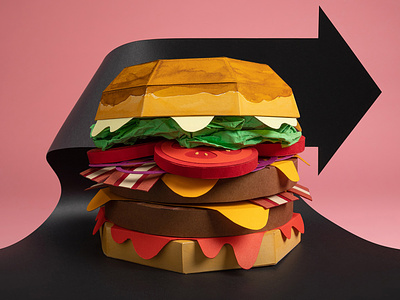 Paper hamburger food hamburger illustration paper paper art papercraft papercut photography