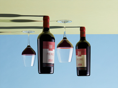 PICAIE Upside down photography wine wine bottle wine glass winery