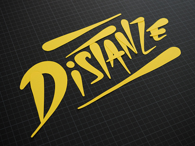 Distanze paper lettering design handmadefont handmadetype lettering lettering art paper craft papercut spray