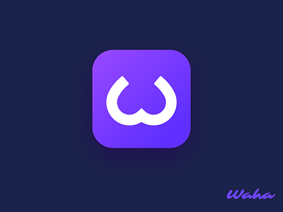waha app design icon logo