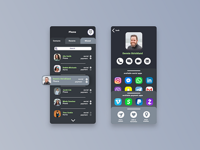 Sync - Social Media Contacts App app design mobile ui ui design uiux ux ux design