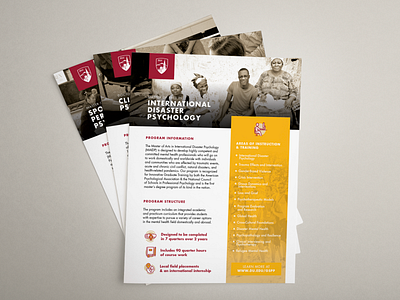 University of Denver, Psychology Dept. 1-pagers design graphic design higher education