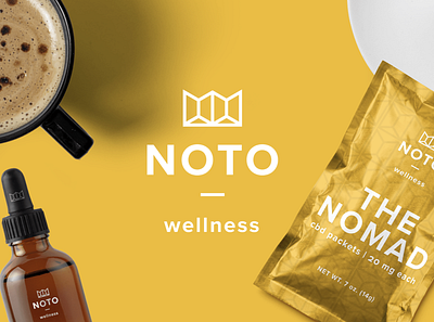 Noto Wellness branding cbd coffee food graphic design health logo packaging typography wellness
