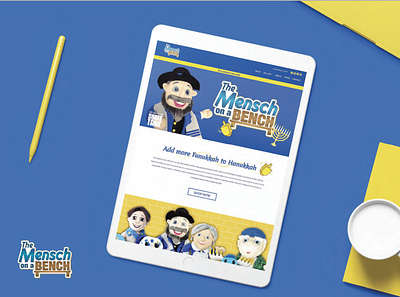 Website Design for Mensch on a Bench branding children design product toy typography ui ux web web design