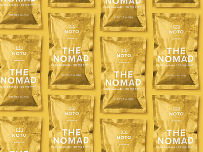 The Nomad CBD packet design branding cbd graphic design health logo packaging typography wellness