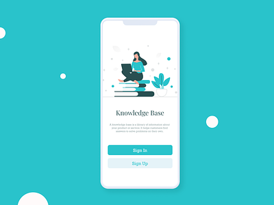 Welcome Screen Design - Knowledge Base