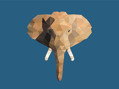 Polygonal Elephant design elephant geometric illustration polygonal polygons stylish triangles vector wildlife zoo