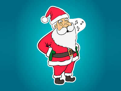 Santa beard bell cartoon celebration cristmas cute festival gift happy holidays happy new year new year santa santa claus santaclaus season sticker winter xmas