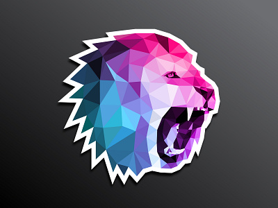 Roaring lion sticker