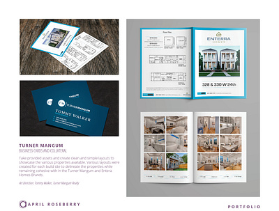 Turner Mangum Collateral business card collateral design print design