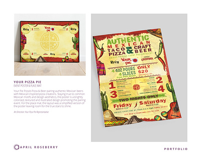 Your Pie Pizza - Authentic Mexican Event layout poster design typography