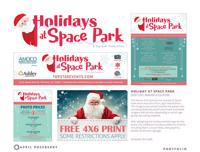 Holiday at Space Park Collateral branding design collateral design layout logo design