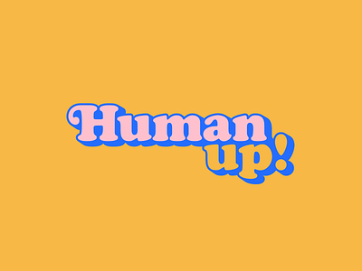 Human up Logo bright colors give back lgbtq logo pride social justice visual brand