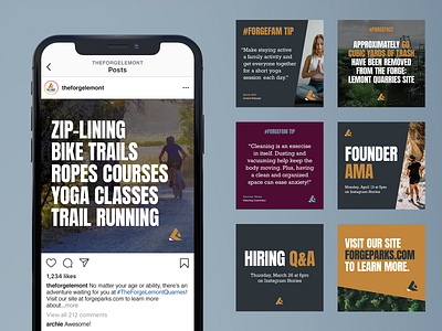 The Forge Social Media Post Template System adventure park post social media social media templates system