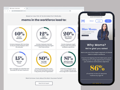 Landing Page Design for The Mom Project