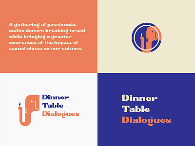 Visual Identity for Dinner Table Dialogues brand identity branding branding and identity community create positivity giving back live pono logo non profit support survivors visual identity