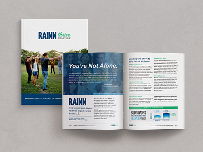 Sponsorship Proposal for RAINN's Thrive Together Campaign campaign create positivity design partner editorial design giving back live pono non profit nonprofit proposal sponsorship support survivors